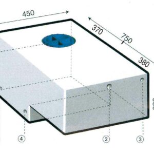 SERBATOIO 85 LT BIANCO NATURALE 75x45x32 cm TAPPO FEMMINA VERDE