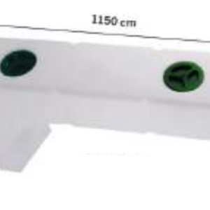 SERBATOIO 95 LT BIANCO NATURALE 115x65,5X26 cm SAGOMATO PER PASSARUOTA FURGONI DOPPIO TAPPO NERO MASCHIO