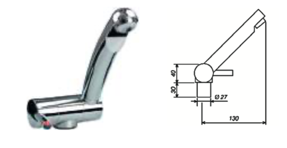 MISCELATORE MONOCOMANDO "TREND A" C/MICRO CROMATO