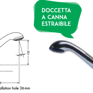 MISCELATORE KAMA C/MICRO E DOCCIA CROMO