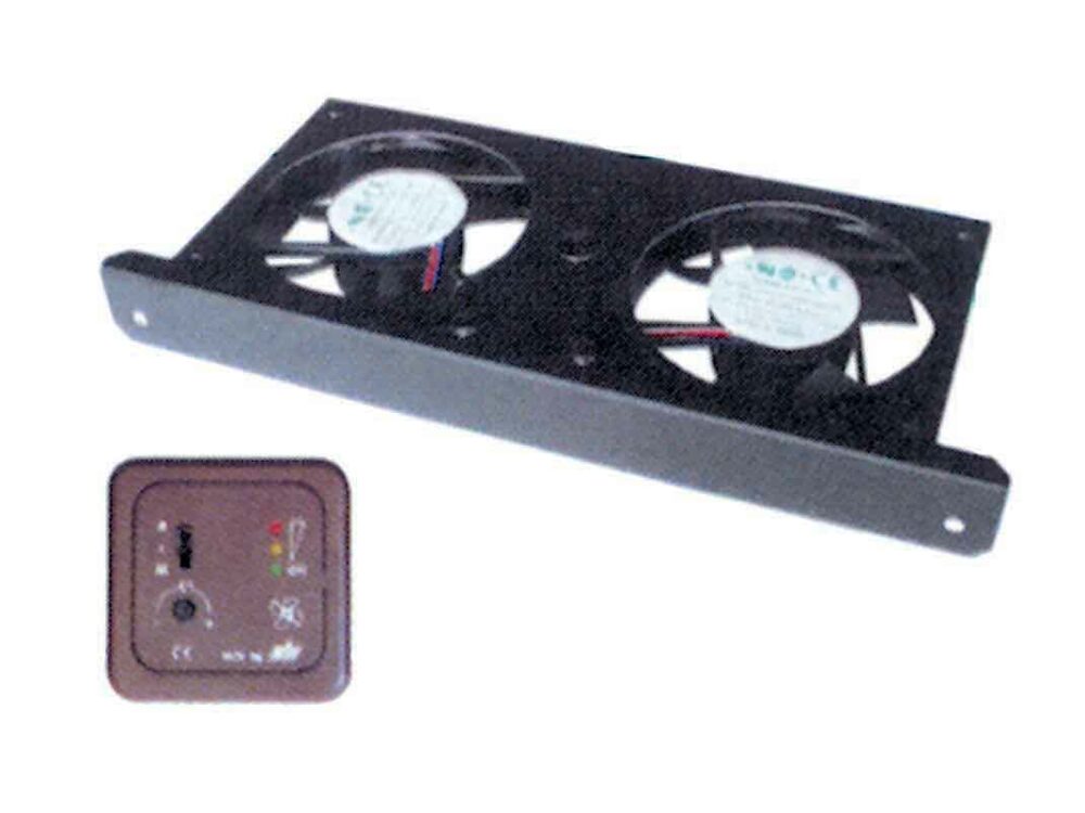 KIT 2 VENTOLE C/PLACCA COMANDO MARRONE