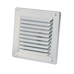 GRIGLIA IN ALLUMINIO 140x140mm DA APPOGGIO CON RETE ZANZARIERA