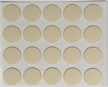 CAPPUCCI ADESIVI COPRIVITI FINITURA CREMA (20 ADESIVI PER FOGLIO)
