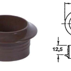 ROSETTA 16 MM BIANCA PER SERRATURA PUSH-LOCK