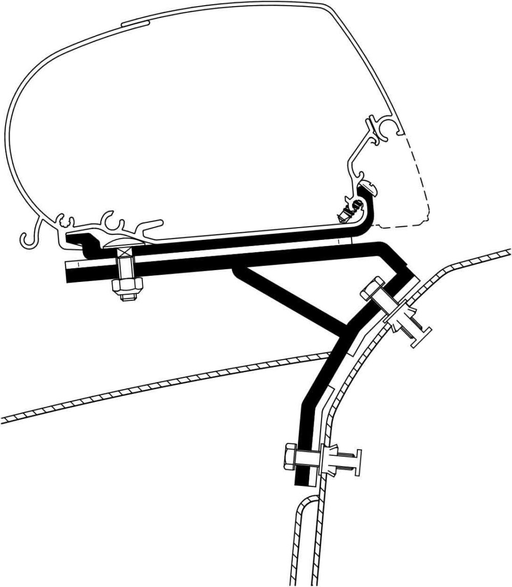 KIT STAFFE DUCATO H1 LIFT ROOF