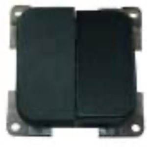 DOPPIO INTERRUTTORE UNIPOLARE C-LINE NERO
