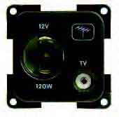 PRESA 12 V AUTO + TV GRIGIO