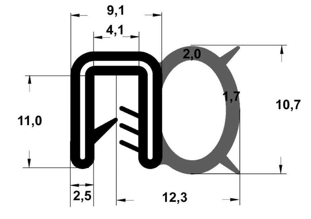 GUARNIZIONE INTERNA PORTE-PORTELLONI