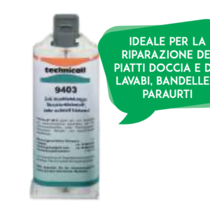 ADESIVO BICOMPONENTE TECHNICOLL 9403 PER LAVABI- BANDELLE-PIATTI DOCCIA
