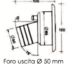 CORPO BOCCHETTONE COR.DIAM.MM.50 NERO - immagine 2