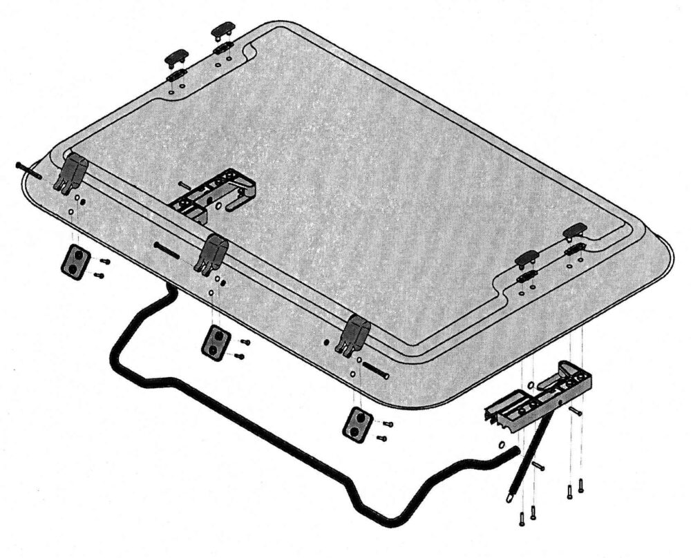 CUPOLA DI RICAMBIO DOMETIC HEKI2/HEKI2 DELUXE CON PARTI DI FISSAGGIO INCLUSE