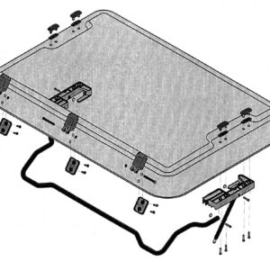 CUPOLA DI RICAMBIO DOMETIC HEKI2/HEKI2 DELUXE CON PARTI DI FISSAGGIO INCLUSE