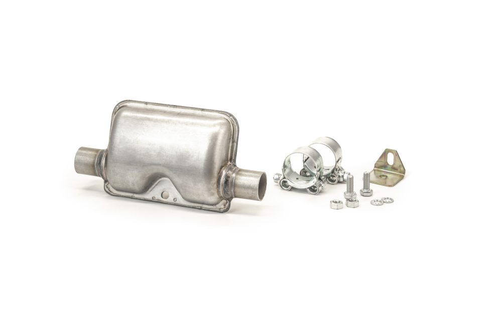 MARMITTA/SILENZIATORE USCITE Ø 24mm CON KIT DI MONTAGGIO X RISCALDATORI AUTOTERM 2&4D