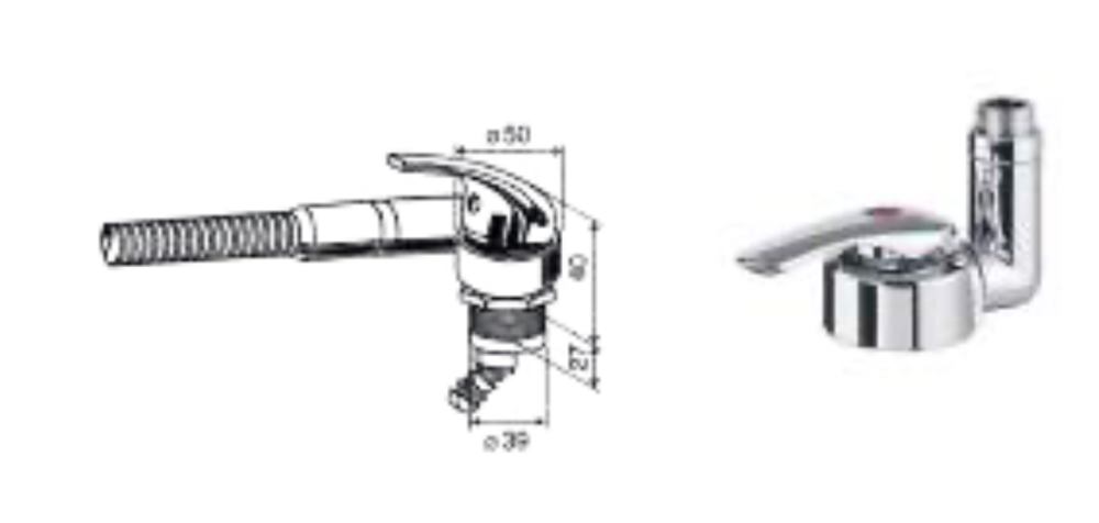 MISCELATORE DOCCIA TWIST "AT" CON MICROINTERRUTTORE CROMO