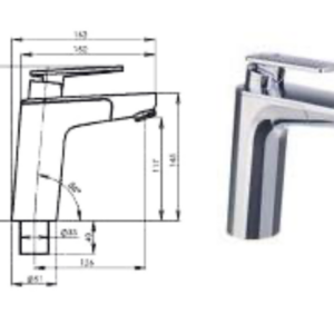 MISCELATORE BAGNO VECTOR "E5" CON MICROINTERRUTTORE CROMO
