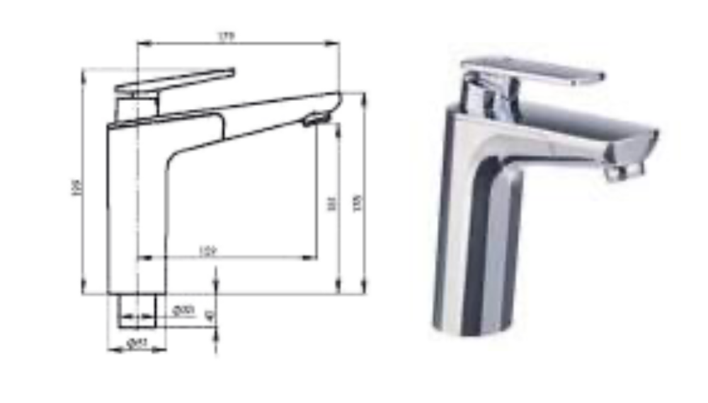 MISCELATORE KITCHEN "S" CON MICROINTERRUTTORE CROMO