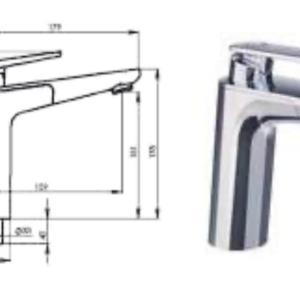 MISCELATORE KITCHEN "S" CON MICROINTERRUTTORE CROMO