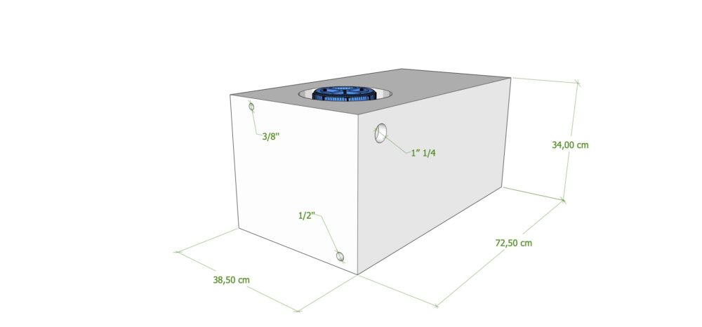 SERBATOIO 95 L 73x39x34 cm