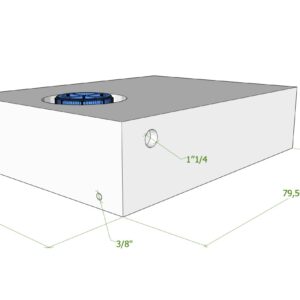 SERBATOIO 95 L 80x60x20 cm x DUCATO (tappo femm verde)