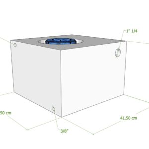 SERBATOIO 50 LT BIANCO NATURALE 42x42x28 cm TAPPO FEMMINA VERDE