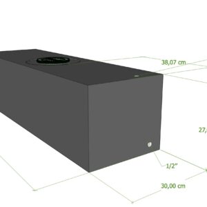 SERBATOIO 80 LT NERO 100x30x27 cm TAPPO MASCHIO VERDE