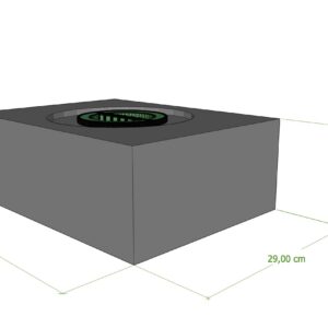 SERBATOIO 15 LT NERO 38x29x14 cm TAPPO MASCHIO VERDE