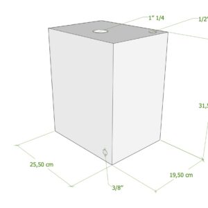 SERBATOIO 15 LT BIANCO NATURALE 25X19X31 cm
