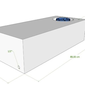 SERBATOIO 73 LT BIANCO NATURALE 88x38x22 cm TAPPO FEMMINA VERDE