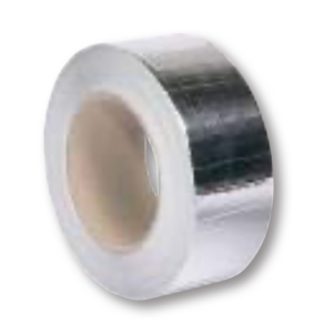 NASTRO ALLUMINIO AUTOADESIVO RETINATO-RINFORZATO ANTICONDENSA ED ISOLANTE PER GIUNZIONI TESSUTI ISOLANTI TERMOACUSTICI MIS.50X0.3 mm X 50 MT