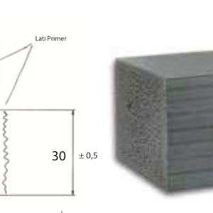 PROFILO STRUTTURALE 38X30 mm IN PVC ESPANSO "GRIGIO" (L.2,5 MT)