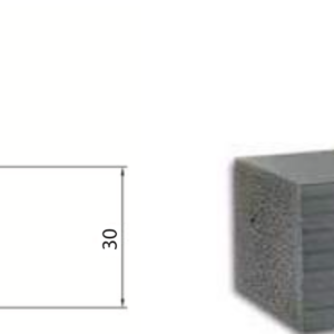 PROFILO STRUTTURALE 60X30 mm IN PVC ESPANSO (L.2,5 MT)
