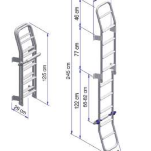 SCALETTA THULE 5+5 GRADINI LUNGH. TOTALE 245 CM (125CM CHIUSA)