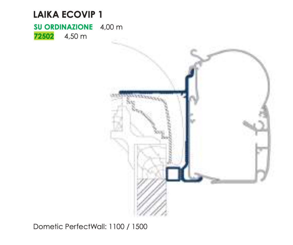 ADAPTER 4,5 MT LAIKA ECOVIP PER DOMETIC PW1100/1500