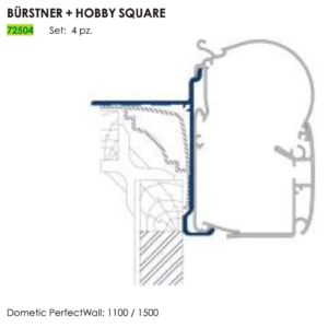ADAPTER BURSTNER/HOBBY/BAVARIA/PILOTE PER DOMETIC PW1100/1500 (SET X 4 PCS)