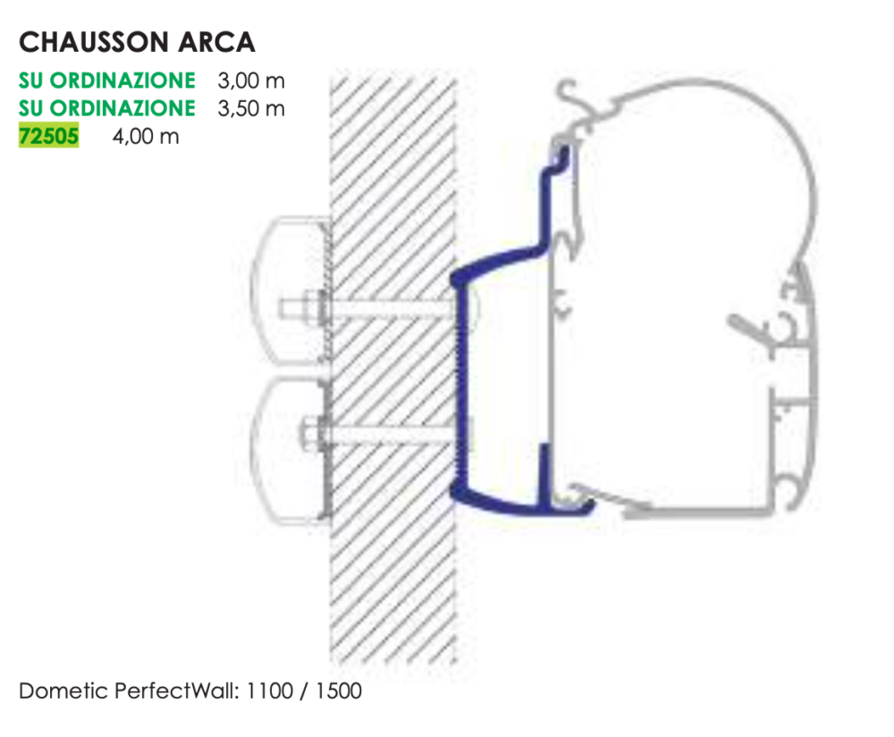 ADAPTER 4,00 MT ARCA/CHAUSSON PER DOMETIC PW1100/1500