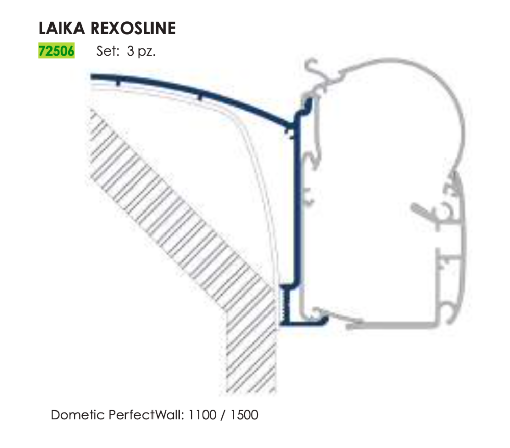 ADAPTER LAIKA ECOVIP7-KREOS 9-REXOSLINE PER DOMETIC PW1100/1500 (SET X 3 PCS)