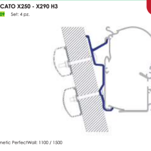 ADAPTER DUCATO X250-290/JUMPER/BOXER/MOVANO '22 H3 PER DOMETIC PW1100/1500 (SET X 4 PCS)
