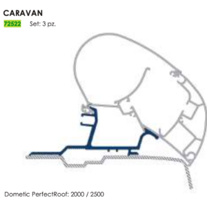 ADAPTER CARAVAN UNIVERSAL PER DOMETIC PR2000/2500 (SET X 3 PCS)