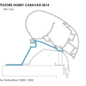 ADAPTER HOBBY CARAVAN >'14 PER DOMETIC PR2000/2500 (SET X 3 PCS)