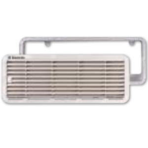 KIT GRIGLIA VENTILAZIONE+CORNICE+COPERTURA LS200 INFERIORE BIANCA