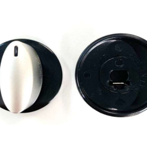 MANOPOLA NERA/CROMO ø34 mm SERIE 4000439 PER PIANI COTTURA CAN