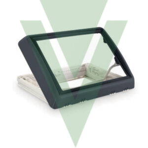 OBLO' MIDI HEKI STYLE CON LEVA S/VENTILAZIONE BORDO CUPOLA ESTERNA GRIGIO ANTRACITE