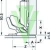 CERNIERA HAFELE GRASS-TIOMOS M0 125° PER ANTE SOTTILI CON SPESSORE 6-10 mm - immagine 5