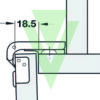 CERNIERA HAFELE "METALLA MINI" A 95° PER FISSAGGIO CONTROCOLLO - immagine 3