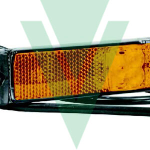 LUCE LATERALE LED ARANCIO CON CORNICE NERA 12V