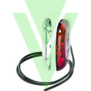 LUCE D'INGOMBRO LATERALE "PRO-JET" LED ROSSA / BIANCA 12/24V CON BASETTA BIANCA