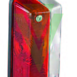 LUCE D'INGOMBRO LATERALE  ROSSA/BIANCA 12V CON BASETTA NERA DIM.84X48mm