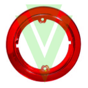 CORNICE ANELLO PER FANALE ROTONDO Ø 9.5 mm "ROUNDPOINT 1" ROSSO
