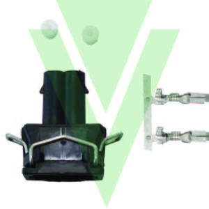 CONNETTORE 2 POLI COMPLETO PER FANALI "ROUNDPOINT" PER CAMPER
