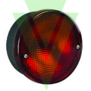 FANALE POSTERIORE TONDO Ø140mm RETRONEBBIA 12V